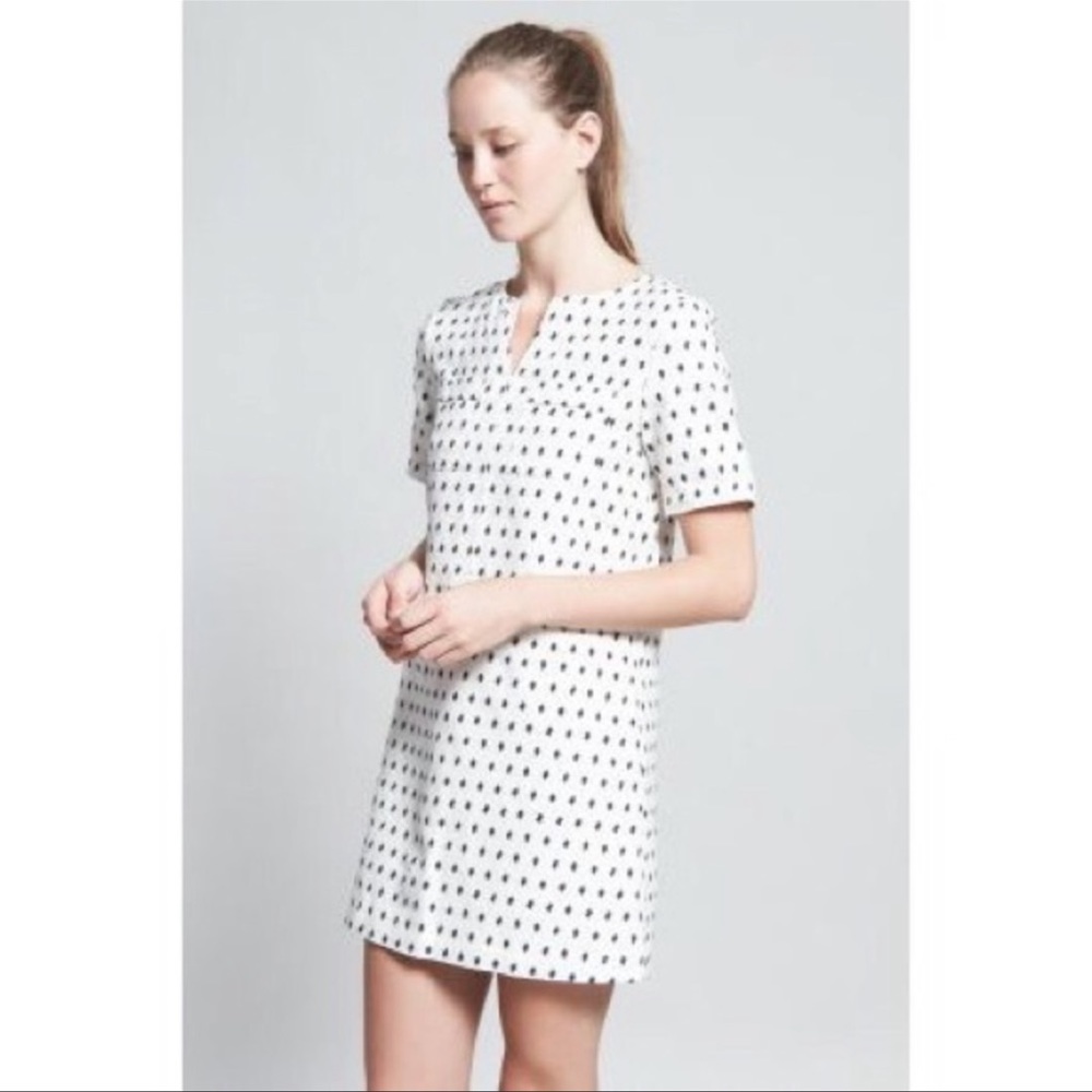 A.P.C. White and Black Mini Dress - Picture 6 of 12